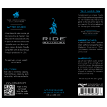 Ride BodyWorx Water Based 8.5oz - Label Graphic